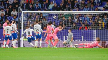 Sergio González celebra el gol del empate ante el Espanyol.