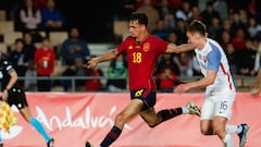 Marc Pubill, durante el España - Eslovaquia Sub-21.