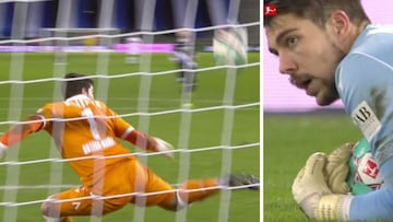 Los tapadas descomunales del desconocido portero que remece a la Bundesliga