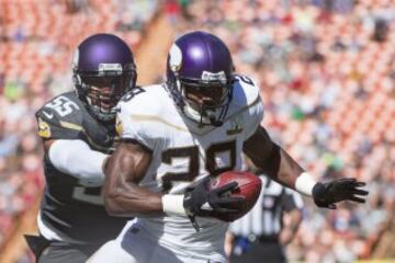 Una de las mayores estrellas del equipo de Jerry Rice fue sin duda el running back de Vikings Adrian Peterson. El corredor ha regresado a la NFL por la puerta grande, jugando la Pro-Bowl.