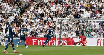 Rodrygo marca el 2-0 al Espanyol. 