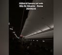 Pánico en un vuelo Alicante-Roma: los gritos de los pasajeros son desgarradores