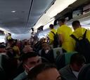 Así fue el ambiente en el avión de vuelta del Villarreal