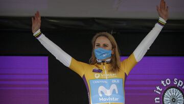 Annemiek Van Vleuten (Holanda / Team Movistar Women) fotografiada durante la etapa 3 de Drammen a Norefjell del Tour de Noruega femenino.