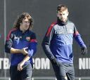 Puyol, sustituido ante Betis, se entrenó al margen del grupo