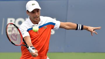 Roberto Bautista, durante su partido ante Aljaz Bedene en el torneo Winston-Salem.