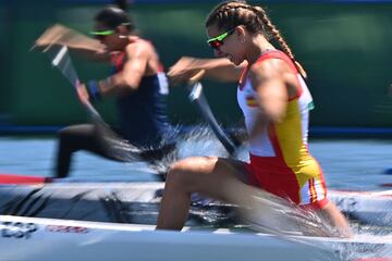 Anita Jacome durante los cuartos de final de C1 200m 