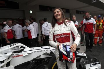 La colombiana se convirtió en la primera piloto latinoamericana en conducir un Formula Uno.