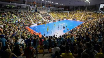 Imagen del Quijote Arena durante la Supercopa de Espa&ntilde;a entre Movistar Inter y Ja&eacute;n Para&iacute;so Interior.