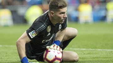 Luca Zidane, en el partido ante el Huesca.