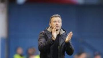 Luis Enrique, en el partido ante el Deportivo.