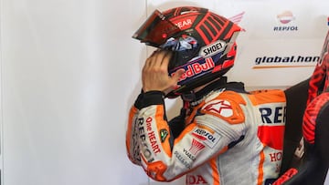 Marc M&aacute;rquez en los test de Jerez.