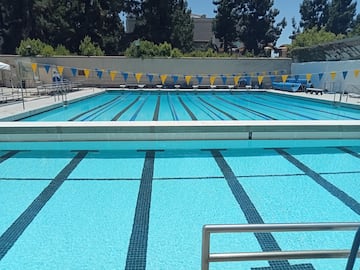 Piscina reservada para el uso del Real Madrid durante su estancia.