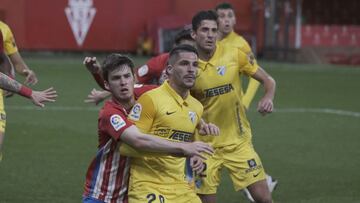 14/02/21 PARTIDO SEGUNDA DIVISION
 SPORTING DE GIJON - MALAGA
 ROSAS AGARRANDO A CAYE