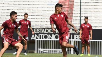 Jorge Carrascal volvió a entrenamientos con River Plate tras su participación en el Torneo Preolímpico.