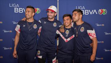 Jugadores de las Chivas en el Media Day en Monterrey,.