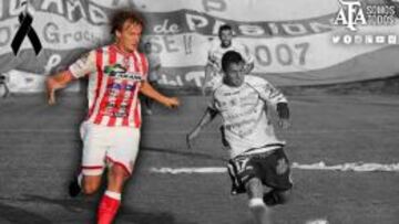 Cristian Gómez (derecha), jugador fallecido en el fútbol argentino.