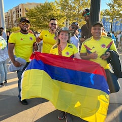 Hinchas de la Selección Colombia en el Red Bull Arena