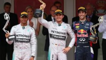 Hamilton, Rosberg y Ricciardo, el podio de M&oacute;naco. 