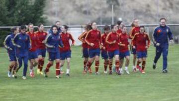 La Selección Absoluta se ejercita el pasado mes de noviembre en Las Rozas.