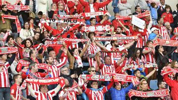 La afición sportinguista ha recuperado la fe en el ascenso directo tras esta buena racha.