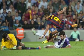 Barcelona-Valladolid. 3-1. Alexis anota el tercer gol.