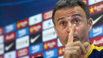 Luis Enrique, en rueda de prensa.