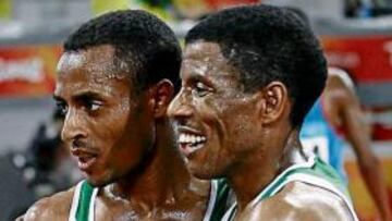 Bekele y Gebrselassie.
