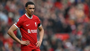 Trent Alexander-Arnold, jugador del Liverpool, durante un partido.