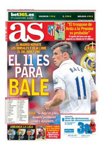 Las portadas de AS de agosto