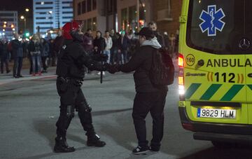 La batalla campal de Bilbao previo al partido de Europa League