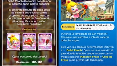 Mario Kart Tour - Temporada San Valentín: todos los desafíos (Semana 1) y del Pase Dorado