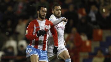 Jose Carlos, durante el partido entre Lugo y Zaragoza.