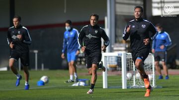 Ulloa, Trejo y Martín, en un entrenamiento.
