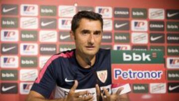 Valverde, en rueda de prensa.