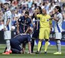 Cavani marca en la victoria del PSG; Ibra se marchó lesionado