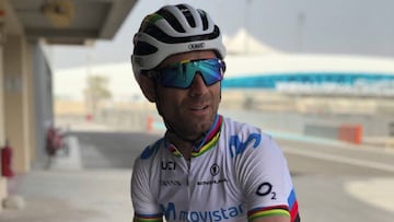 Alejandro Valverde en el Tour de los Emiratos.