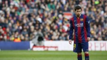 Messi, durante el partido ante el Málaga.