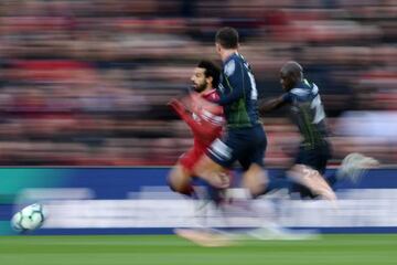 Flying down the wing | Liverpool's Mohamed Salah.