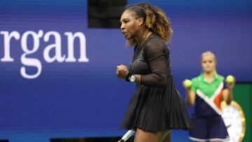 NEW YORK, NY - AUGUST 29: Serena Williams of USA during day 1 of the US Open 2022, 4th Grand Slam event of the season at the USTA Billie Jean King National Tennis Center on August 29, 2022 in Queens, New York City. (Photo by Jean Catuffe/Getty Images)