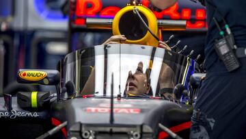 El Red Bull con la cúpula en el circuito de Sochi.