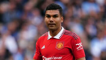 Manchester United's Casemiro during the Premier League match at the Etihad Stadium, Manchester. Picture date: Sunday October 2, 2022. (Photo by Martin Rickett/PA Images via Getty Images)