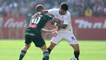 Banega, ante el Espanyol.
