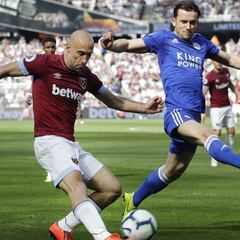 El West Ham sin 'Chicharito' empató ante el Leicester City