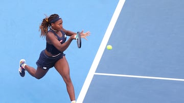 La estadounidense Coco Gauff durante la final con la ucraniana Elina Svitolina.