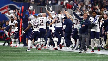 ATLANTA, GEORGIA - FEBRUARY 03: Tom Brady #12 of the New England Patriots celebrates teams 13-3 win over the Los Angeles Rams during Super Bowl LIII at Mercedes-Benz Stadium on February 03, 2019 in Atlanta, Georgia.   Maddie Meyer/Getty Images/AFP
 == FOR