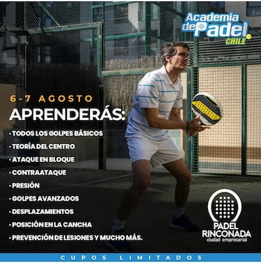 La clínica que acerca al World Padel Tour a Chile