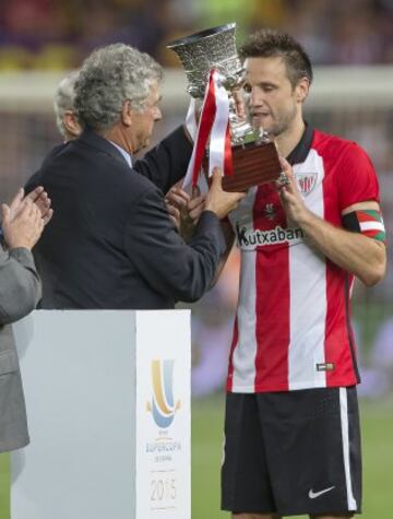 El Athletic de Bilbao campeón de la Supercopa de España. Ángel María Villar y Gurpegui.