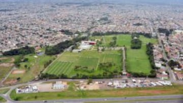 LA CASA DE ESPAÑA. Cajú, la ciudad deportiva del Atlético Paranaense, en Curitiba, será el hogar de España durante el Mundial Brasil. Tiene ocho campos de entrenamiento y ocupa 22 hectáreas.