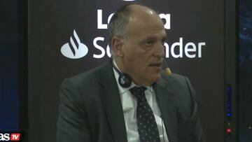 Tebas: "No se ha llegado a la situación en Madrid, ni mucho menos, de suspender El Clásico"